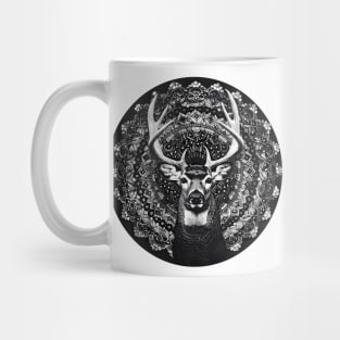 Mandala - Deer Black Mug